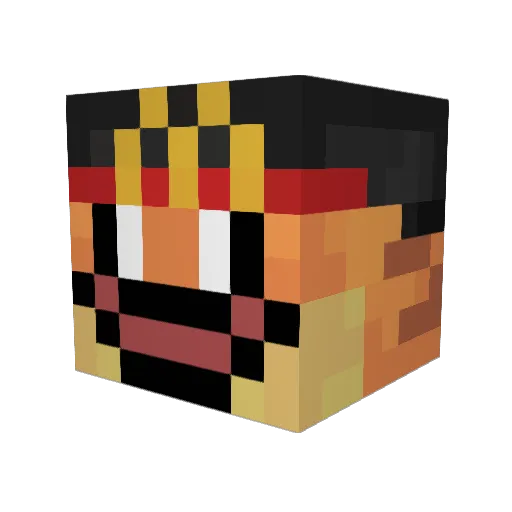 _Antikhuys_ Minecraft avatar head, 3D render
