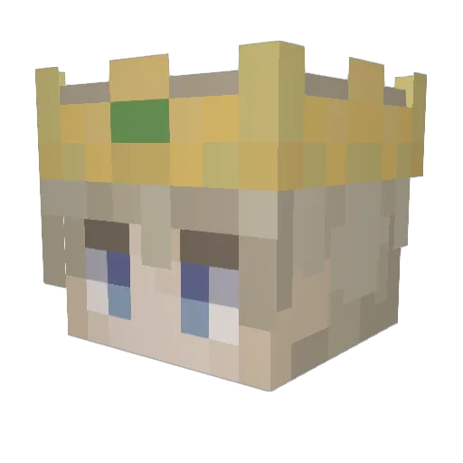 _ApolloX_ Minecraft avatar head, 3D render