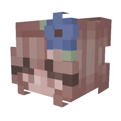 _ApplePi__ Minecraft avatar head, 3D render