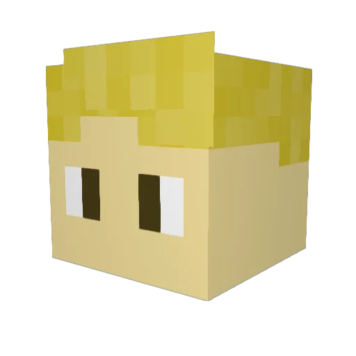 _Apple_Sheep_ Minecraft avatar head, 3D render