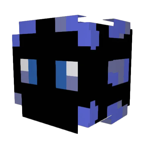 _AquaInfinity_ Minecraft avatar head, 3D render