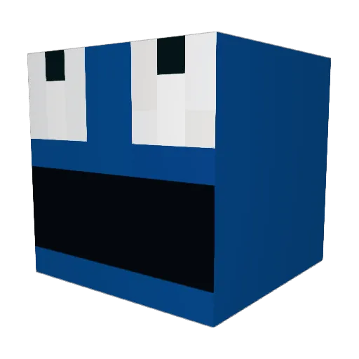 _Aqzz Minecraft avatar head, 3D render