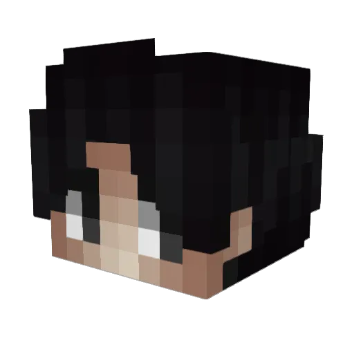 _Arabe Minecraft avatar head, 3D render