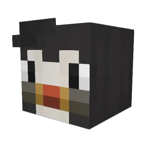 _ArcticPuffin_ Minecraft avatar head, 3D render