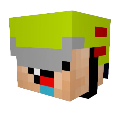 _Arian Minecraft avatar head, 3D render