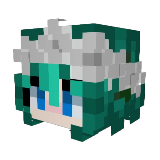 _Arinaynay Minecraft avatar head, 3D render