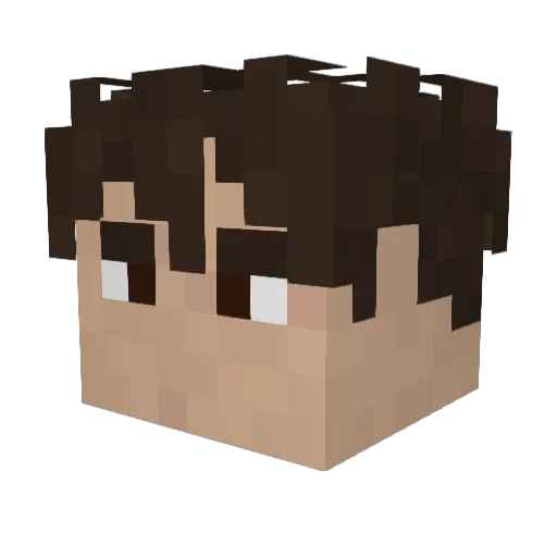 _Arlan Minecraft avatar head, 3D render