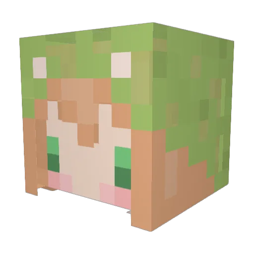 _AroeCh4n Minecraft avatar head, 3D render