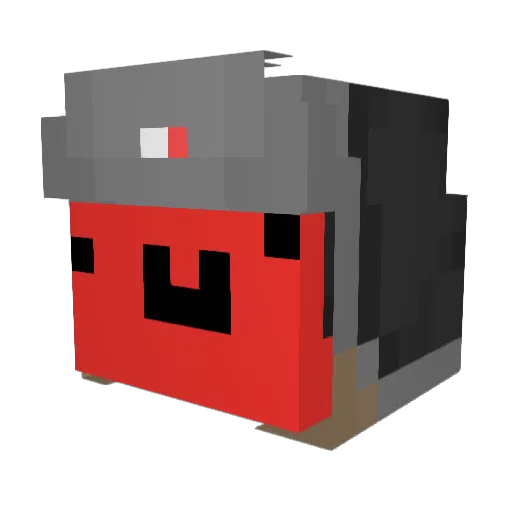 _Aroo_ Minecraft avatar head, 3D render