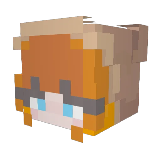 _Artemi Minecraft avatar head, 3D render