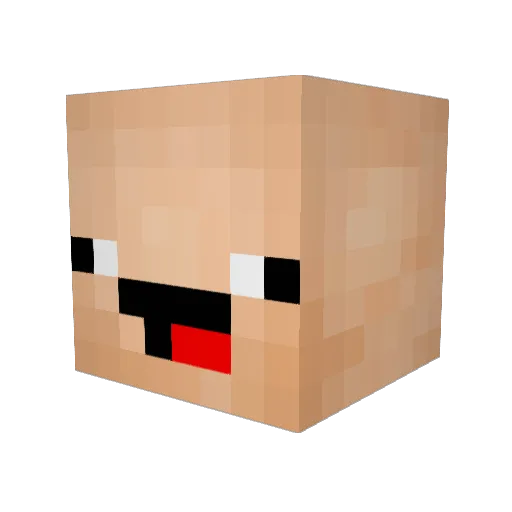 _Arthuur Minecraft avatar head, 3D render