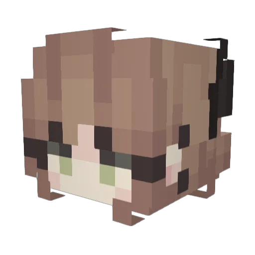 _Asa__ Minecraft avatar head, 3D render
