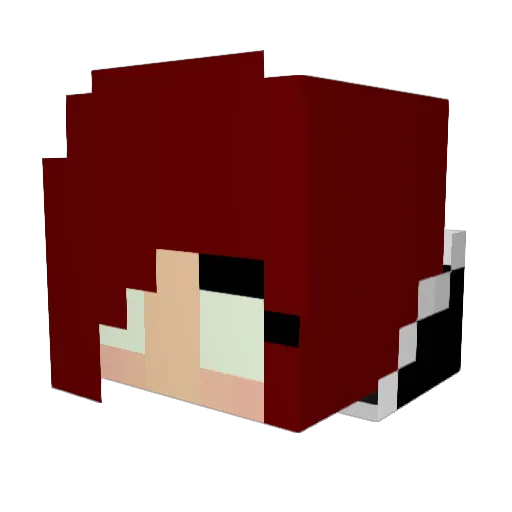 _AshDashWR_ Minecraft avatar head, 3D render