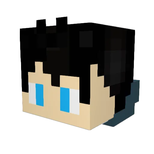 _Asher__ Minecraft avatar head, 3D render