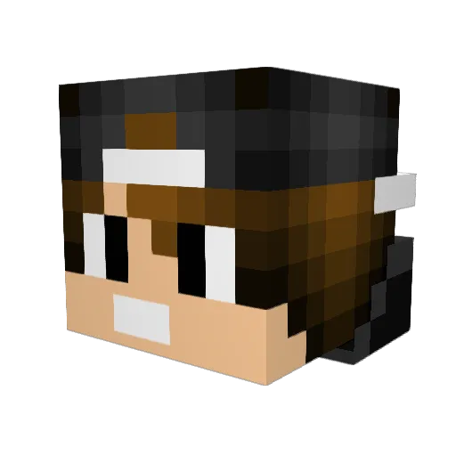 _AsianBlasian_ Minecraft avatar head, 3D render