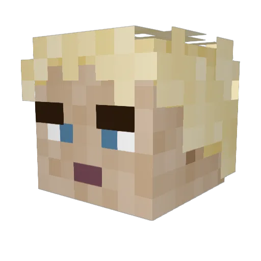 _Askm3_ Minecraft avatar head, 3D render