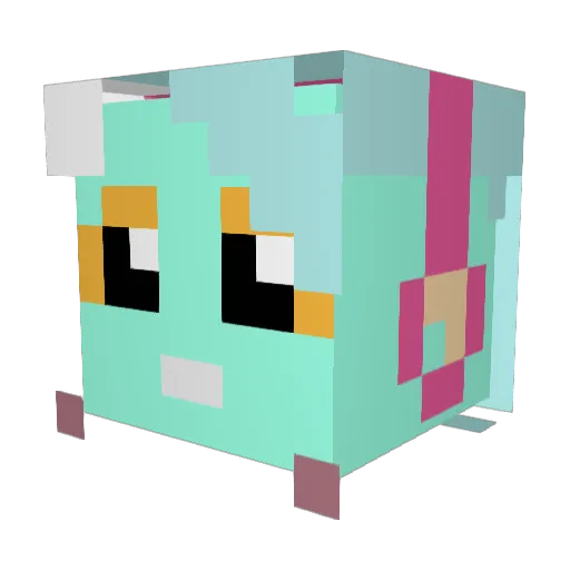 _Asmodee Minecraft avatar head, 3D render