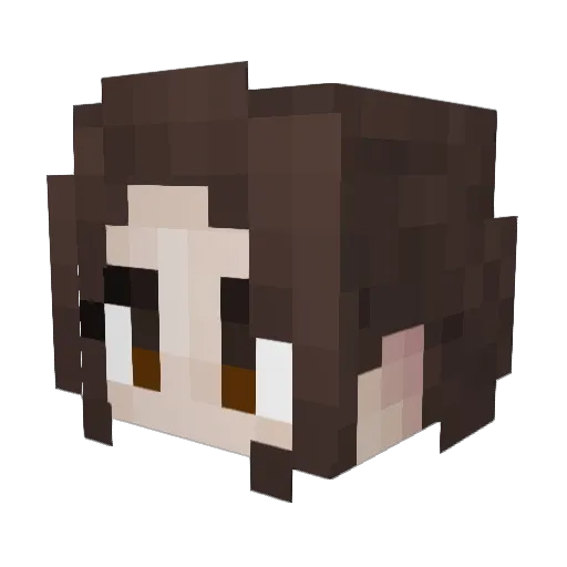 _Asra_ Minecraft avatar head, 3D render