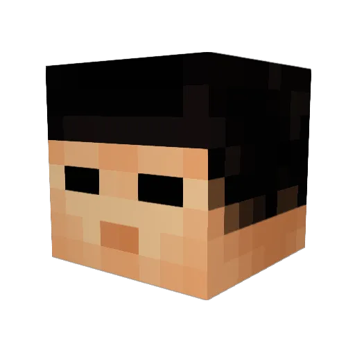 _AstraI Minecraft avatar head, 3D render