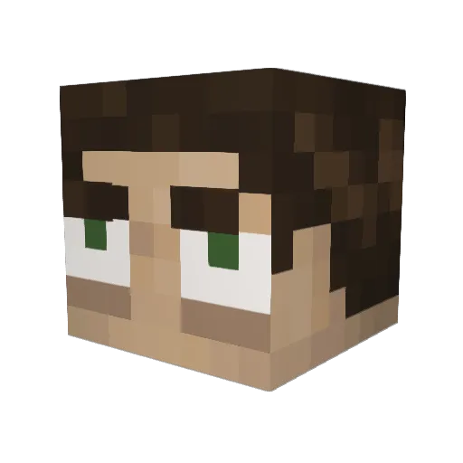 _Atbash Minecraft avatar head, 3D render