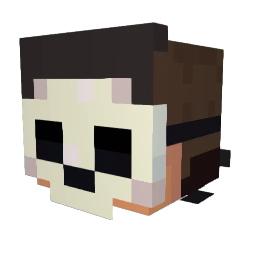 _AtiQ_ Minecraft avatar head, 3D render