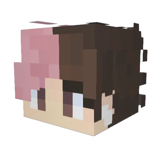 _Atoki Minecraft avatar head, 3D render