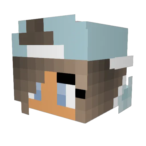 _Aur4_ Minecraft avatar head, 3D render