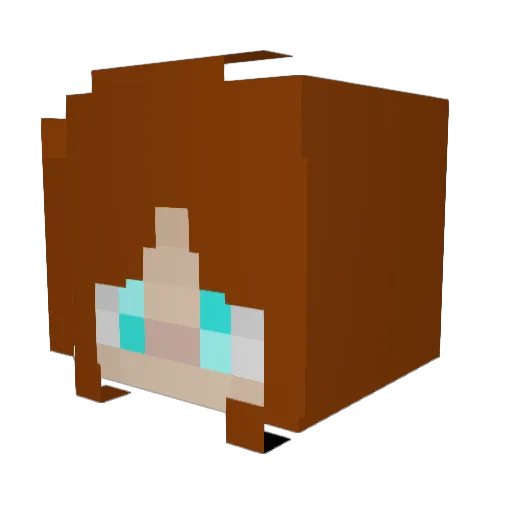 _Aurya_ Minecraft avatar head, 3D render