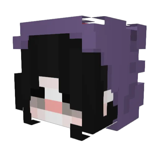 _AvAh Minecraft avatar head, 3D render