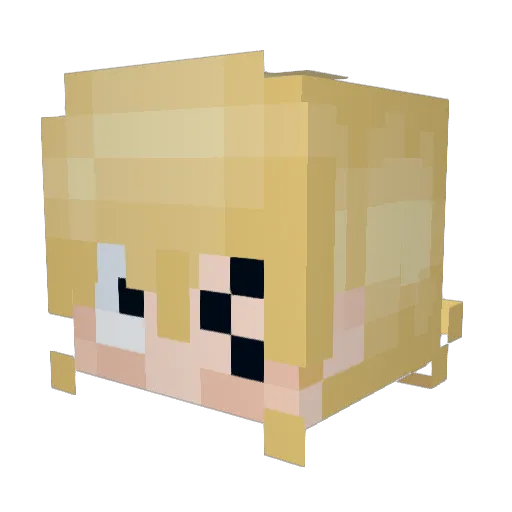 _Avaya_ Minecraft avatar head, 3D render