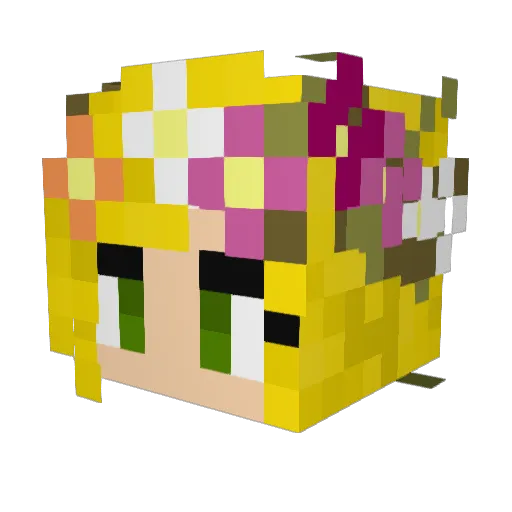 _Aviaa_ Minecraft avatar head, 3D render