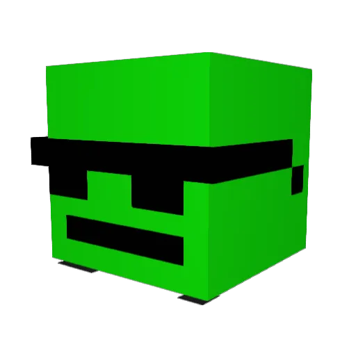 _Avocadoo Minecraft avatar head, 3D render