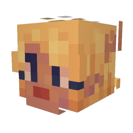 _Avyi_ Minecraft avatar head, 3D render