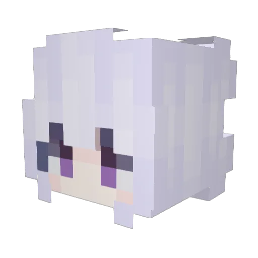 _AyachiNene_ Minecraft avatar head, 3D render
