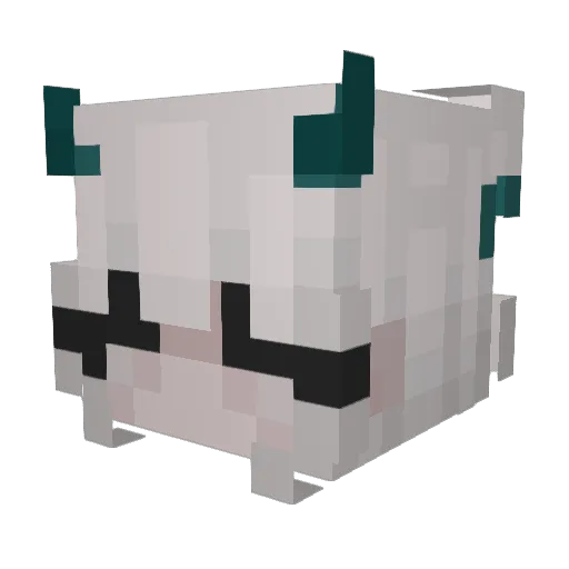 _Ayak0 Minecraft avatar head, 3D render