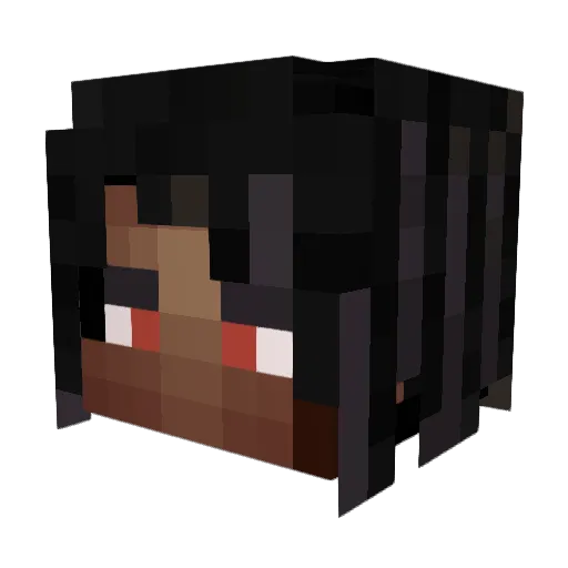 _Azero Minecraft avatar head, 3D render
