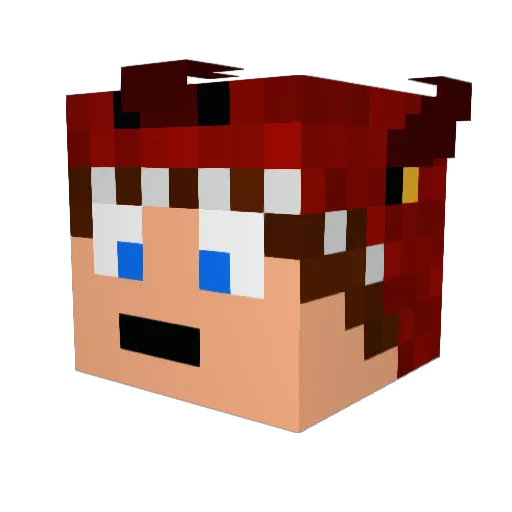 _Azyo_ Minecraft avatar head, 3D render