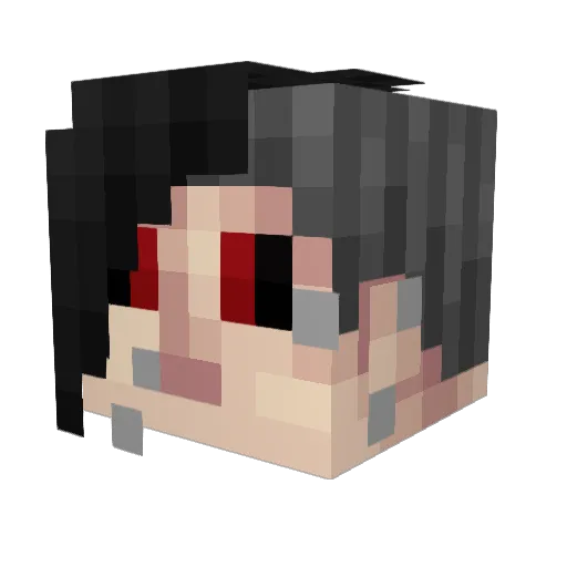 _B0P0H_ Minecraft avatar head, 3D render