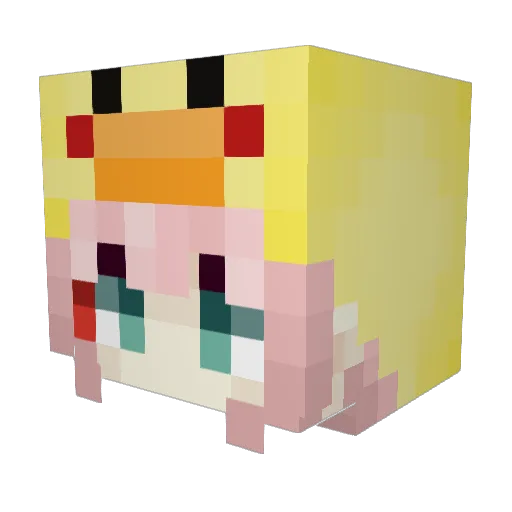 _B13L Minecraft avatar head, 3D render