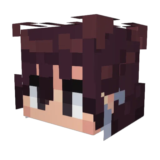 _B1Gu Minecraft avatar head, 3D render