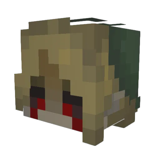 _B1mbo Minecraft avatar head, 3D render
