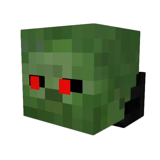 _B4D4S_ Minecraft avatar head, 3D render