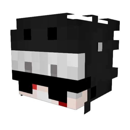 _B4nan Minecraft avatar head, 3D render