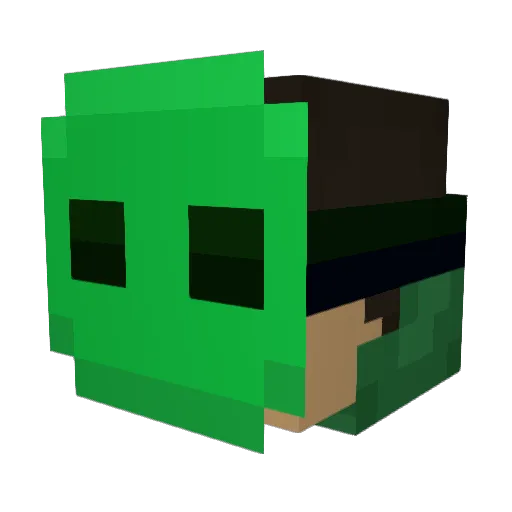_BGIO_ Minecraft avatar head, 3D render