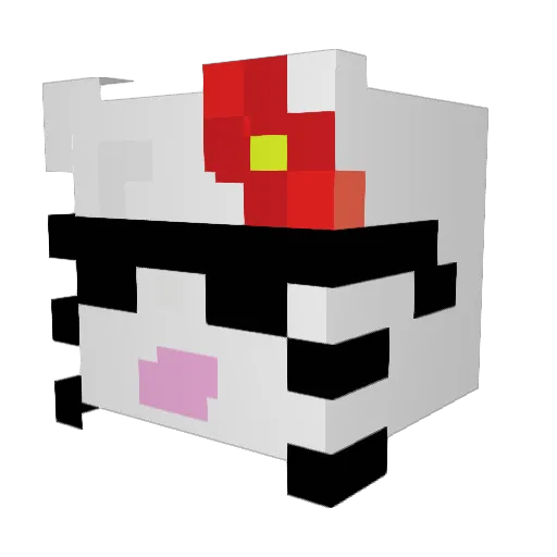 _BIGREDBUSSS_ Minecraft avatar head, 3D render
