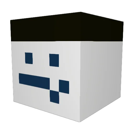 _BIaze Minecraft avatar head, 3D render