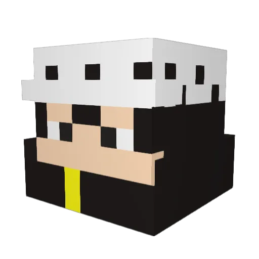 _BLANK_6457 Minecraft avatar head, 3D render