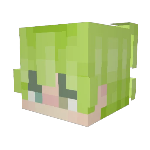 _BLOOD_POP_ Minecraft avatar head, 3D render