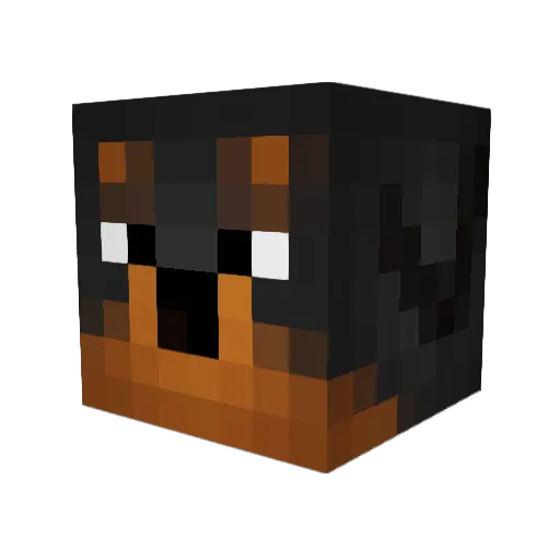 _BMAX_ Minecraft avatar head, 3D render