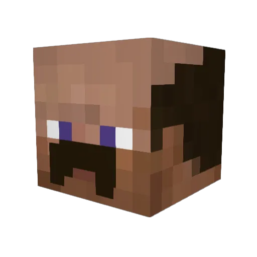 _BRENDU Minecraft avatar head, 3D render
